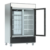 MPF-49G Glass Door Reach-In Freezer, 55"*34"*80", 2-Year labor & Parts 5-Year compressor